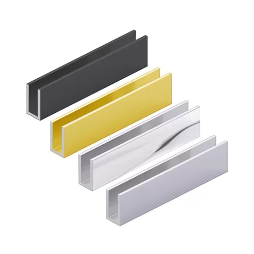 Factory Supplied Anodized Aluminum U-Channel for Shower Room